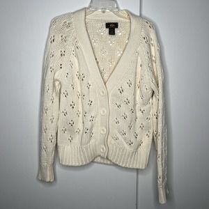 Route 66 Button Front Knit Vintage Long Sleeve Cardigan XL